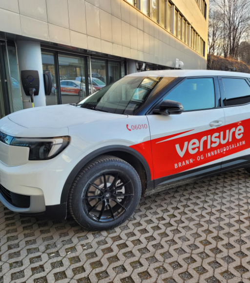 Verisure electric car parked outside