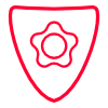 Shield icon with Verisure logo on it