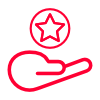 Hand icon with a star