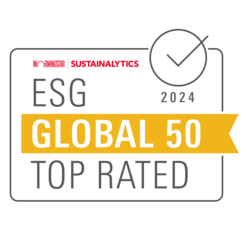 Sustainalytics Global ESG Leader 2024 badge