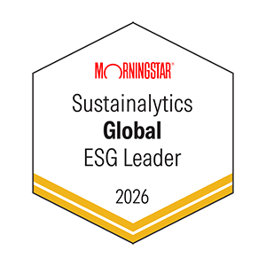 Sustainalytics Global ESG Leader 2026 badge